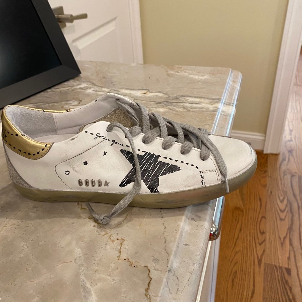 Golden Goose Superstar Mixed Leather Sketch Sneakers